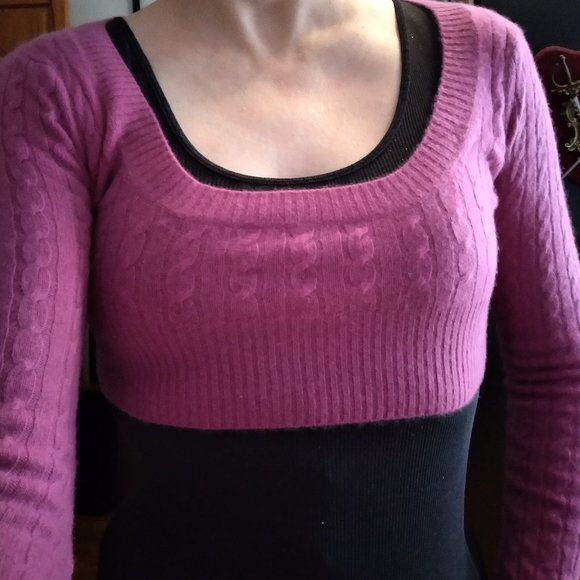 Betsey Johnson Pink Crew Neck Sweater - Picture 1 of 5